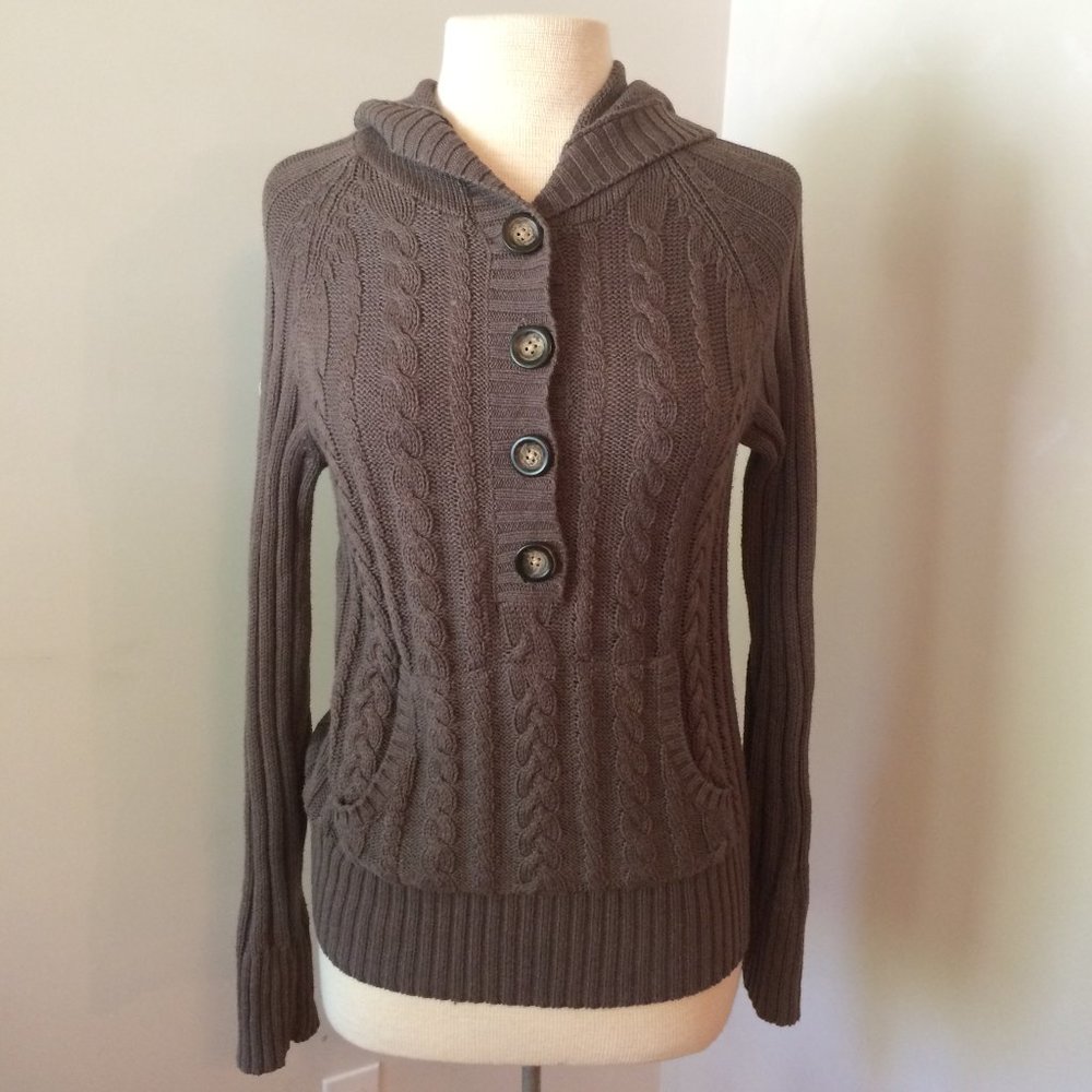 Aeropostale Knit Hooded Hoodie Sweater L/G